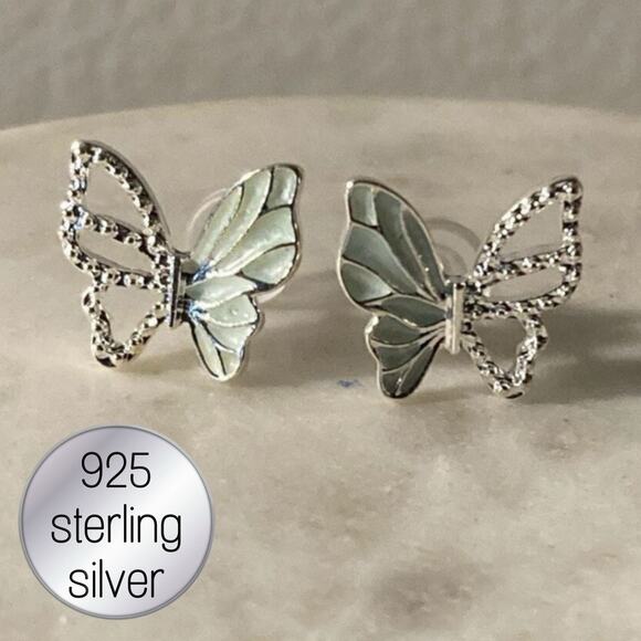 925 sterling silver peg Stud Earrings - Picture 1 of 6